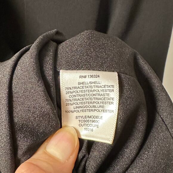 Halston Heritage Black High Draped Neck Sleeveless Dress Women's Large - Picture 10 of 11